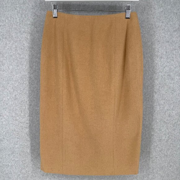 Austin Reed Womens 100% Camel Hair Pencil Skirt Size 6 Tan Neutral Professional - Picture 1 of 11